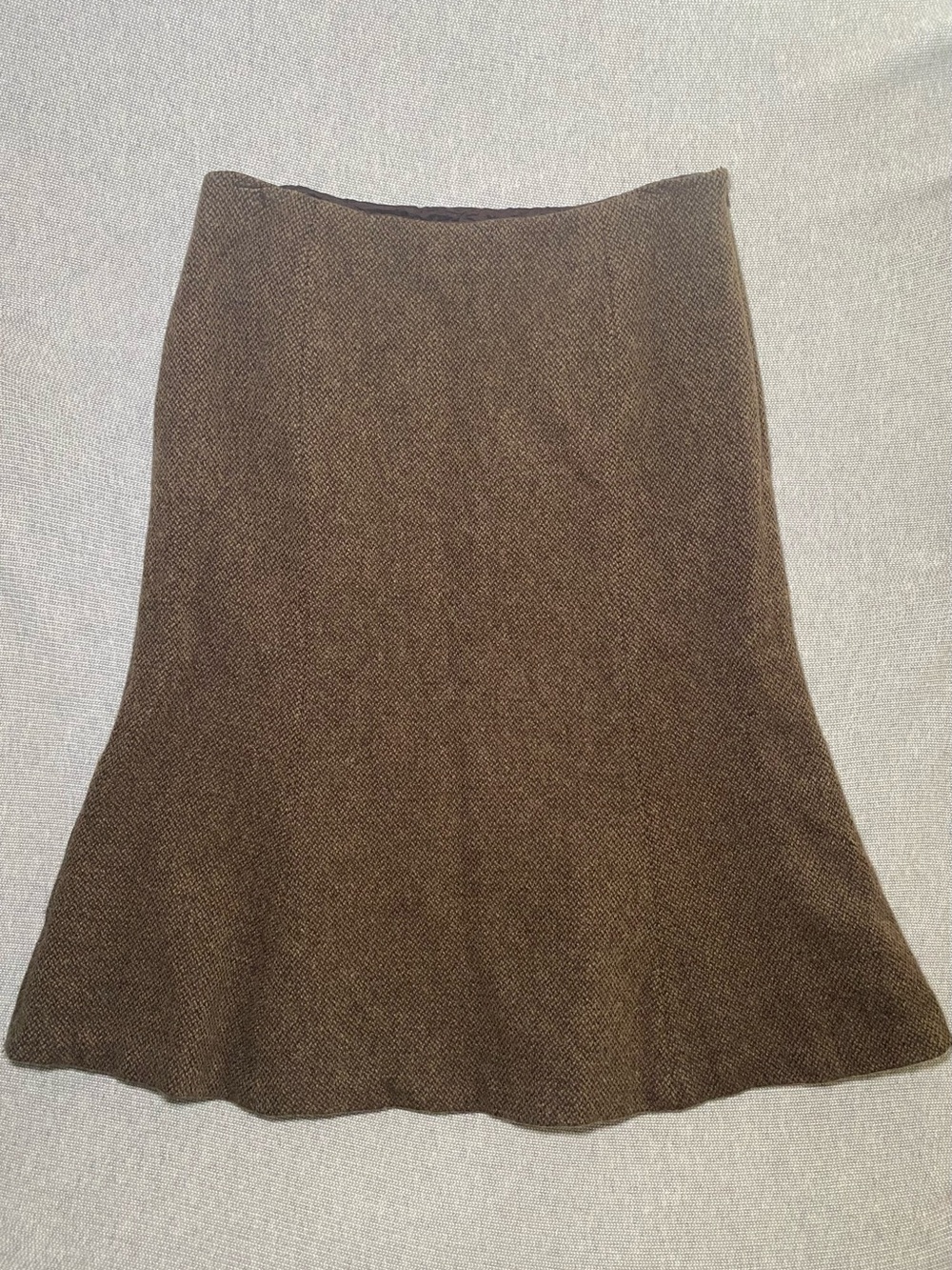 Lauren Ralph Lauren Skirt Women 6 Lined Wool Blend Brown Tweed